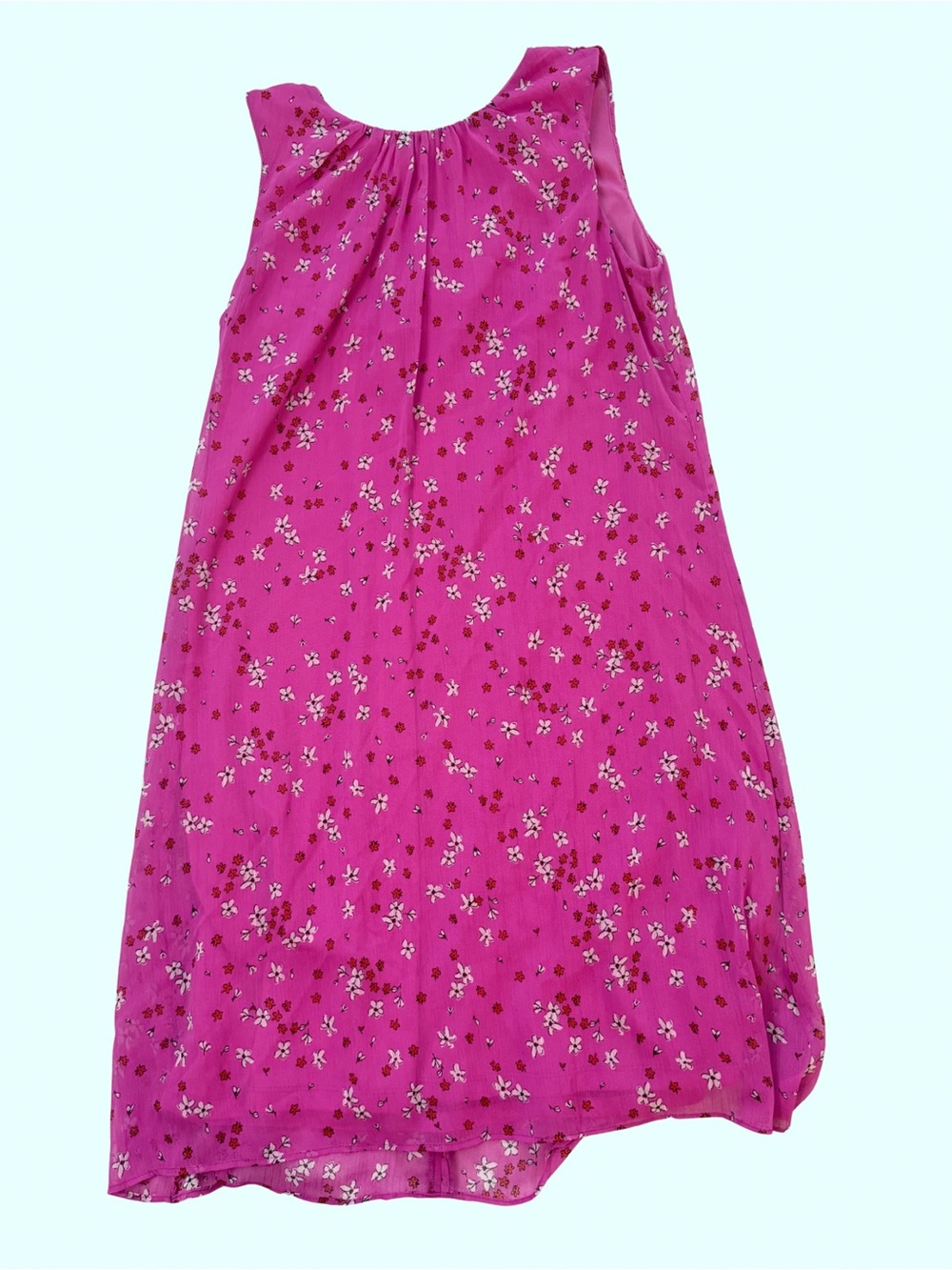 Dkny Hot Pink Floral Mini Dress